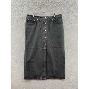 Nike Air Jordan Women’s Black Denim Skirt Size Large FV7095-010